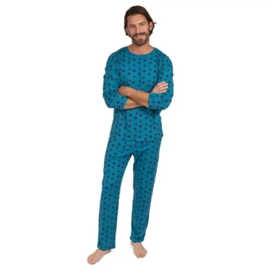 Leveret Mens Two Piece Cotton Comfortable Fit Pajamas image {11}