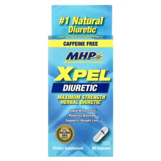 MHP XPEL&reg; Diuretic, Maximum Strength, Caffeine Free , 80 Capsules image {4}