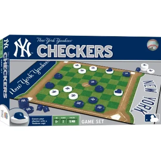 MasterPieces MLB New York Yankees Checkers Game for Kids & Families Ages 6+ Officially Licensed image {1}