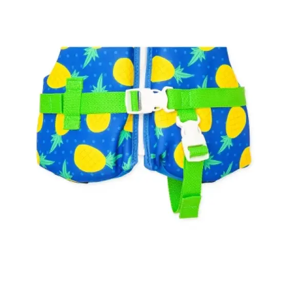 Speedo Infant Life Vest - Green/Blue/Yellow: Zipper & Buckle Closure, 33 lbs and Under image {2}