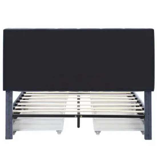 Laporte Upholstered Bed with 4 Side Drawers - miBasics image {8}