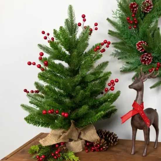 Northlight Real Touch&trade;️ Potted Sarasota Pine Artificial Mini Christmas Tree - 24" - Unlit image {1}
