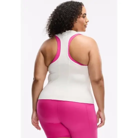 Peloton Women's Cadent Slim Racerback Tank, Pearl image {6}