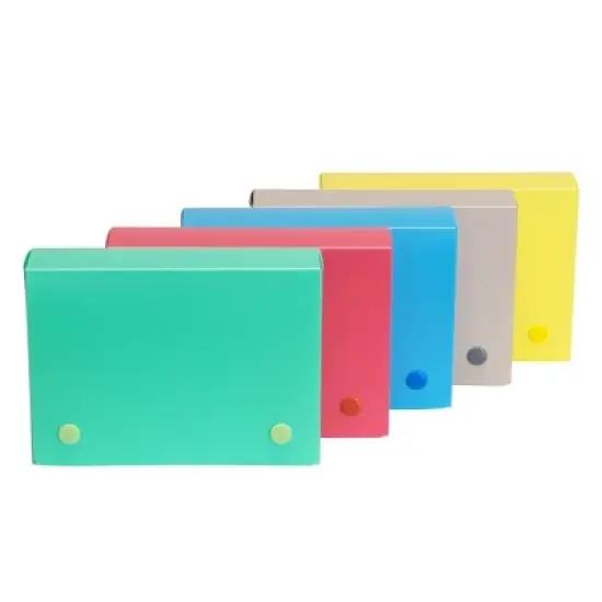 C-Line&reg; 4" x 6" Index Card Case, Assorted Tropic Tones, Pack of 12 image {1}