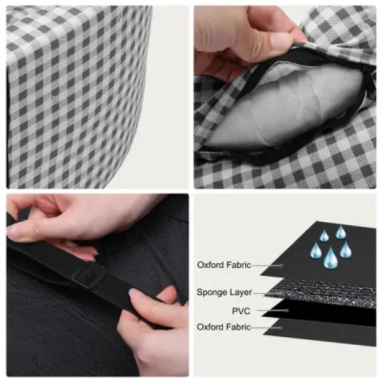 Unique Bargains Plaid Style Dog Car Seat image {5}