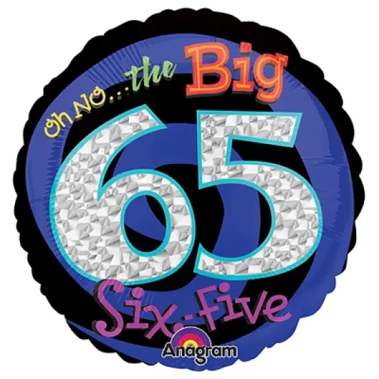 LOONBALLOON Birthday-over-the-hill Balloons - 18 inch OH NO! IT'S MY BIRTHDAY 65 years old (2 pcs): Humorous D&eacute;cor for Milestone Celebrations image {1}