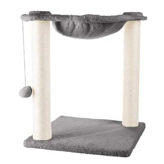 PETMAKER Cat Hammock with Scratching Posts for Indoor Cats (Gray) image {4}