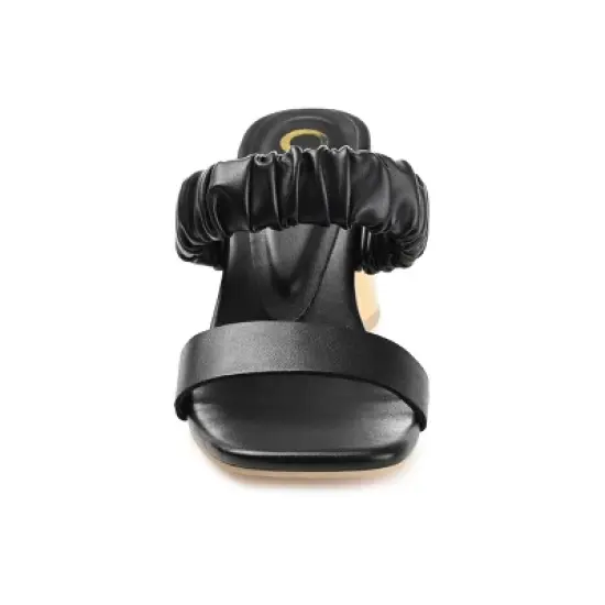 Journee Collection Womens Fayth Tru Comfort Foam Open Square Toe Block Heel Sandals image {5}