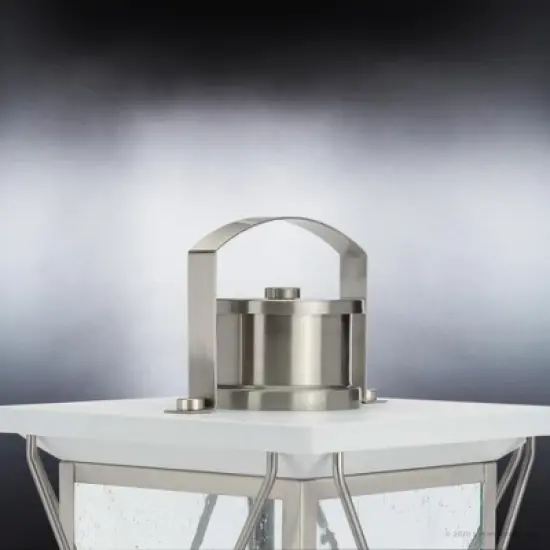 Urban Ambiance Luxury Colonial Outdoor Post/Pier Light,  20"H x 9"W,  Stainless Steel Finish, UHP1220 image {5}