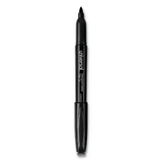 Universal Pen-Style Permanent Marker Bullet/Fine Black 60 per pack 07074 image {4}