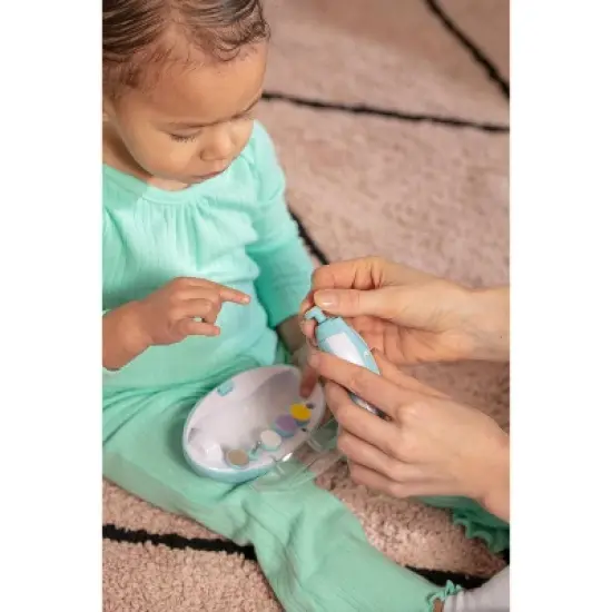 Baby Electric Nail Trimmer Kit with Light, Quiet Operation, 6 Interchangeable Heads for Gentle Precise Baby Nail Care and Polishing Baby Nail Trimmer image {5}