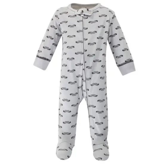 Touched by Nature Baby Boy Organic Cotton Zipper Sleep and Play 3pk, Mr Moon image {2}