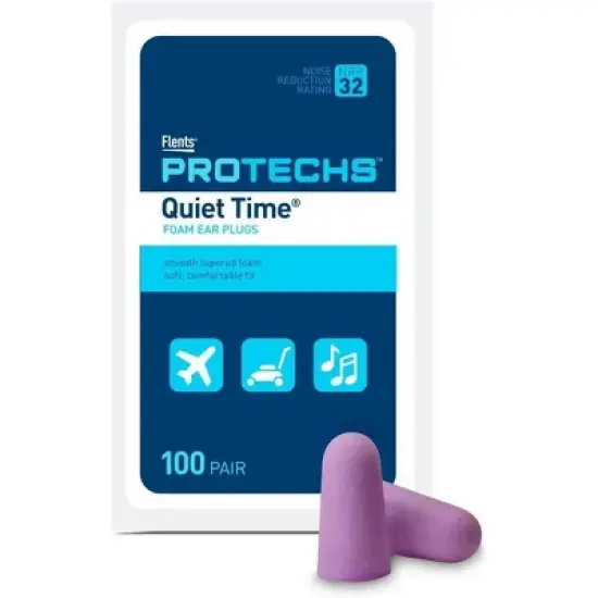 Acu-Life Foam Ear Plugs for Loud Noise, Traveling, Concerts, NRR 32 (100 Pair) image {6}