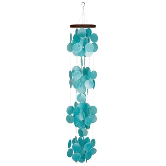 Woodstock Wind Chimes Asli Arts&reg; Collection, Capiz Waterfall, 40'' Wind Chime image {9}