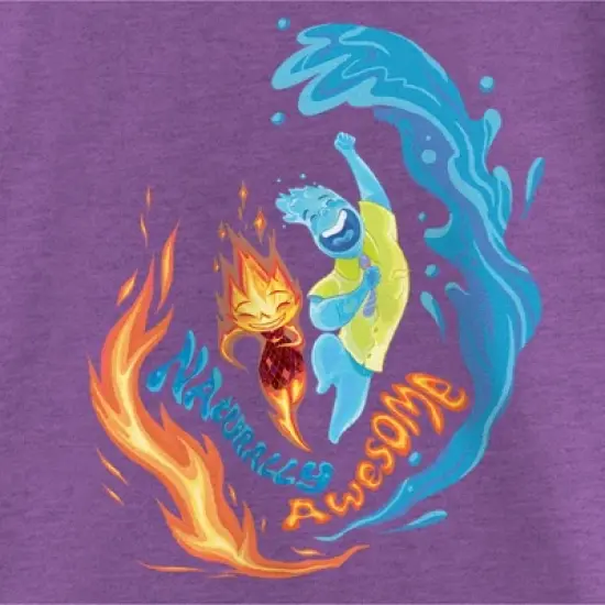 Girl's Elemental Ember and Wade Naturally Awesome T-Shirt image {1}