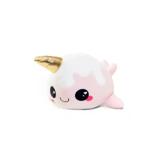 Seven20 Glitter Galaxy 6-Inch Ice Cream Cone Horn Pink Narwhal Collectible Plush image {1}