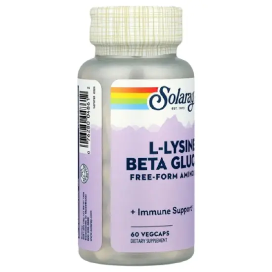 Solaray L-Lysine Beta Glucan, 60 VegCaps image {3}
