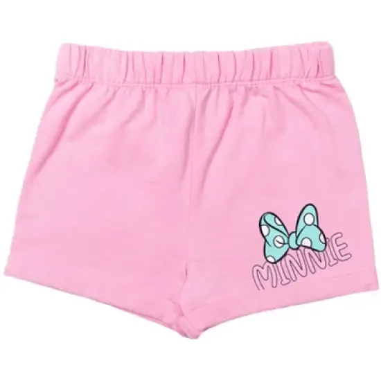 Disney Minnie Mouse Girls T-Shirt Shorts and Scrunchie 3 Piece Outfit Set Little Kid to Big Kid  image {3}