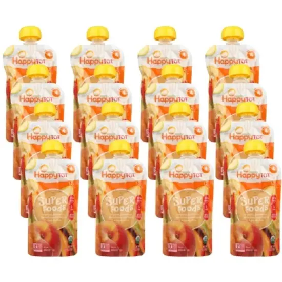 Happy Family Organics Happy Tot Superfoods Organic Bananas, Peaches, and Mangos Fruit Blend - Case of 16/4.22 oz image {5}