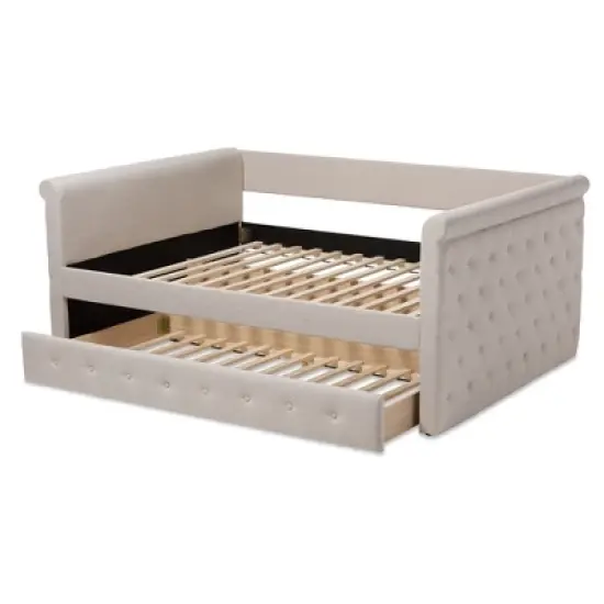 Alena Daybed with Trundle - Baxton Studio image {5}