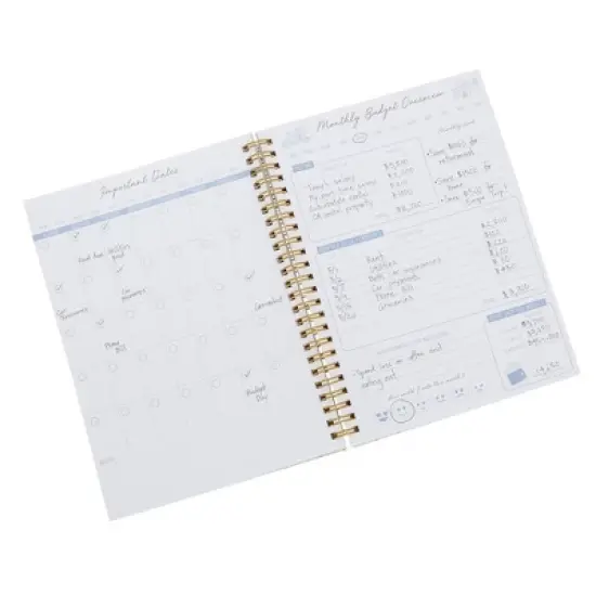 Paper Junkie Budget Tracker Spiral Notebook, Hardcover Expense Tracker, 8.5 x 6 In, 56 Sheets image {2}