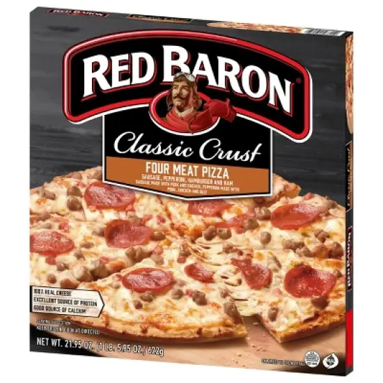 Red Baron Four Meat Classic Crust Frozen Pizza - 21.95oz image {1}