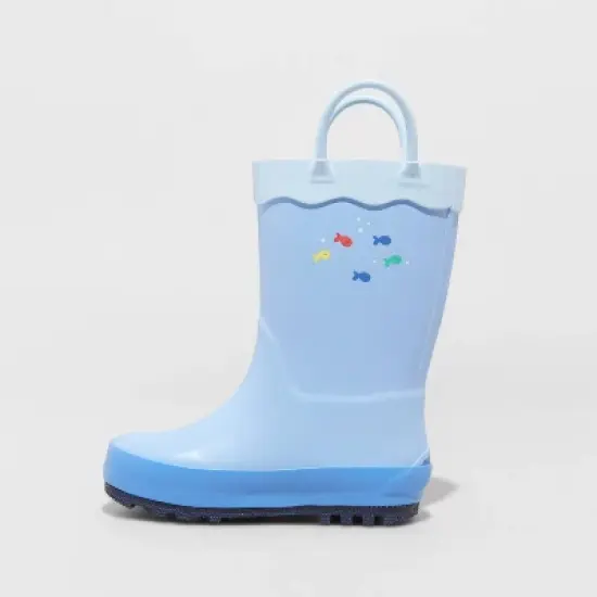 Toddler Boys' Jasper Pull-On Rain Boots - Cat & Jack&trade; Blue image {1}