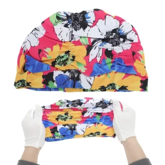 Unique Bargains Nylon Ink Style Swimming Cap Assorted Color 1 Pc image {4}