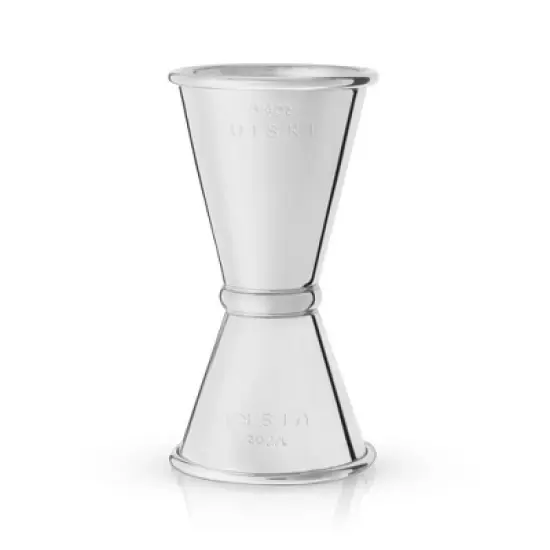 Viski Small Double Measure for Cocktails, Bar Tools and Accessories Stainless Steel Bartender Tool Measuring Shot Set of 1 image {6}