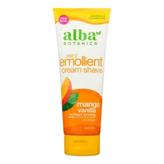 Alba Botanica Very Emollient Cream Shave Mango Vanilla - 8 oz image {5}