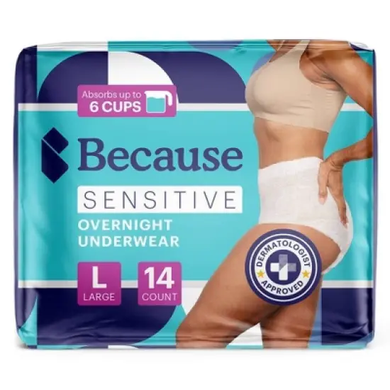 Because Sensitive Overnight Bladder Control Incontinence Underwear - L image {11}
