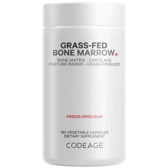 Codeage Grass-Fed Bone Marrow, Freeze Dried, Non-Defatted, Desiccated - 180ct image {16}