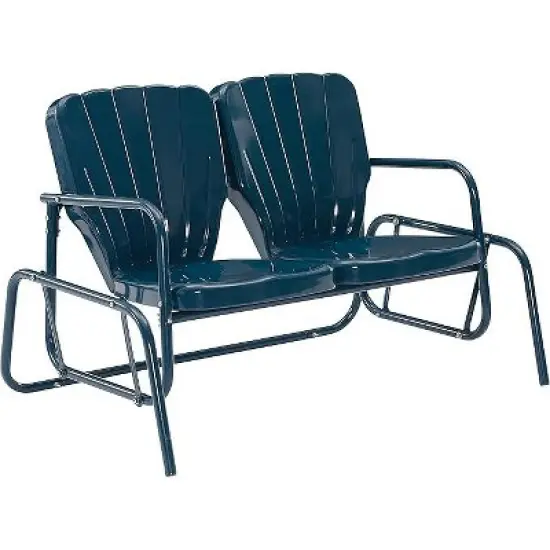 HomeStock Ridgeland Outdoor Metal Loveseat Glider image {6}