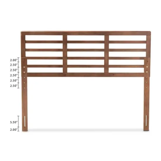 Salome Walnut Finished Wood Headboard - Baxton Studio image {1}