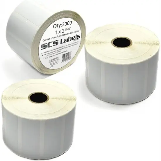 Thermal Shipping Label Printer Roll - 6000 (1" X 2 5/8") Removable Amazon FBA Labels (3 Rolls of 2000) image {1}