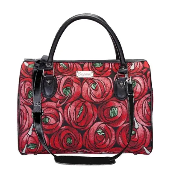 Signare USA Rennie Mackintosh Rose And Teardrop Red Travel Bag image {1}