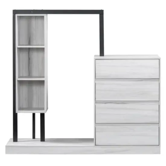 Bella Depot Dressers Wardrobe  with 4 Drawers and 3 Shelves image {12}