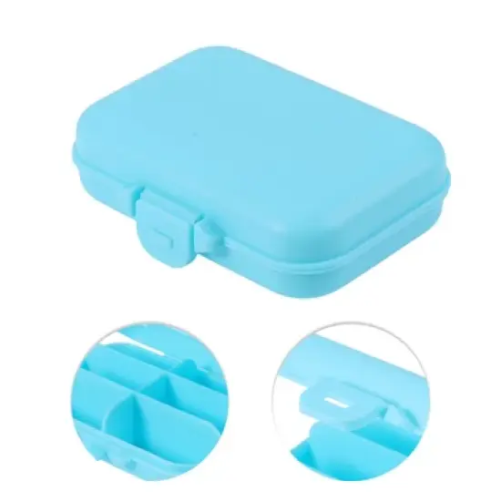 Unique Bargains 6 Grids Single Layer Fixed Type Pill Case 1 Pc image {2}