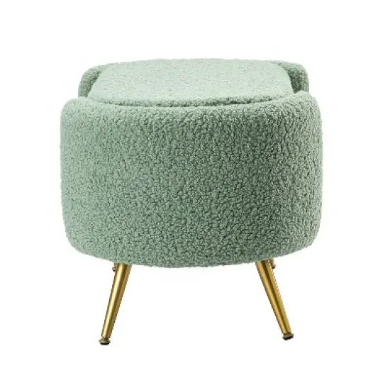 Alina Storage Bench with Metal Legs for Bedroom | ARTFUL LIVING DESIGN image {3}