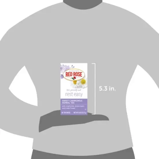 Red Rose Blossoms Sweet Chamomile Herbal Tea with 18 Individually Wrapped Tea Bags Per Box (Pack of 6) image {3}