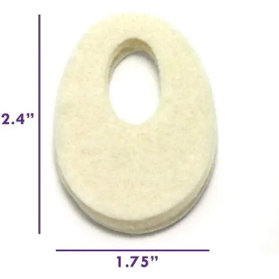 Mars Wellness Oval Shaped Felt Callus Protective Pads - 1/8" image {2}