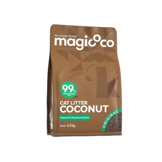 Magicoco Odor Defense Coconut Clumping Cat Litter, 5-lb bag image {8}