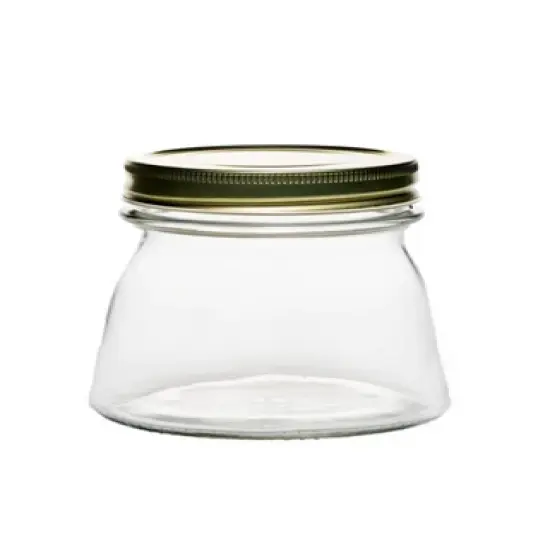Amici Home Cantania Canning Jar, Airtight, Italian Made Food Storage Jar with Golden Lid image {5}
