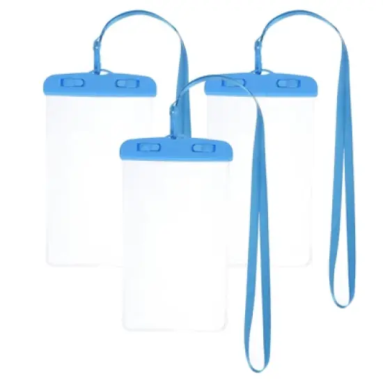 Unique Bargains Universal Waterproof Beach Swimming Pool Phone Cover Dry Bag 3 Pcs image {5}