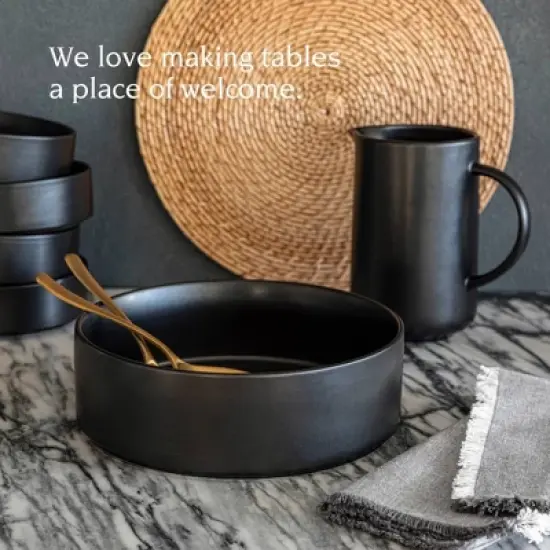 over&back Stackable 10" Hand-Finished Stoneware Serving Bowl image {3}