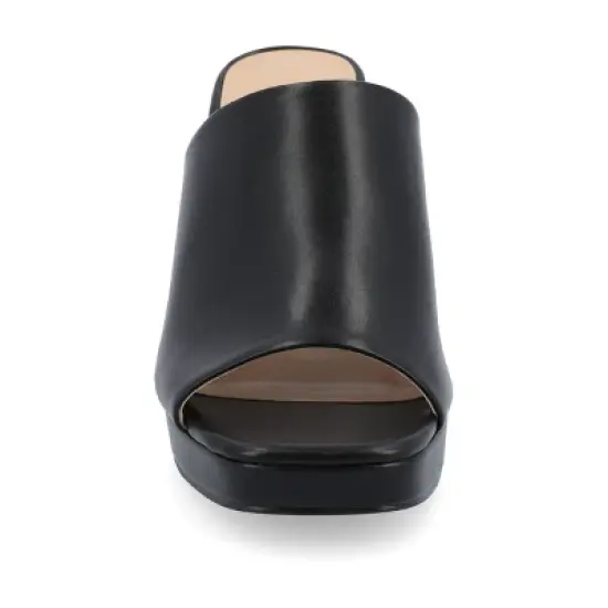 Journee Collection Womens Ezzlynn Structured Heel Slip On Platform Sandals image {5}