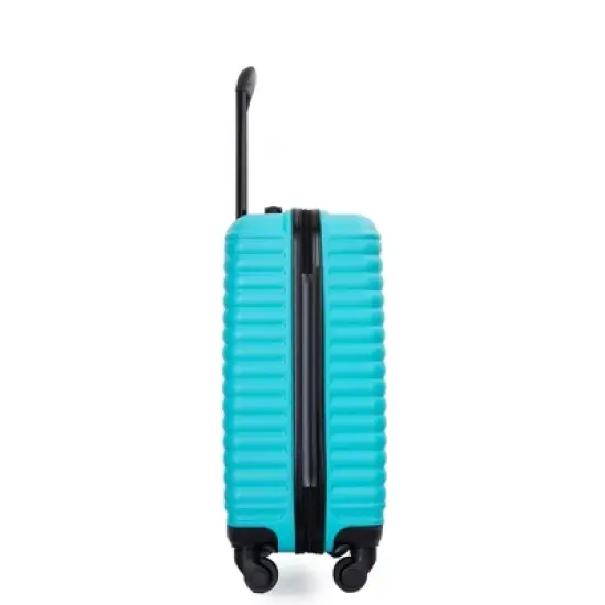 Gulches 20" Lightweight Carry-On Luggage, Spinner Wheels, Turquoise, Durable ABS Material image {6}