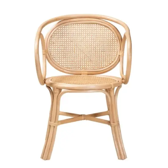 bali & pari Palesa Modern Bohemian Rattan Dining Chair image {2}