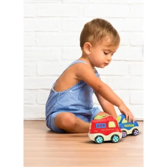 Kidzlane Pull Back Cars for Toddlers - Multicolored - Set of 4 image {2}