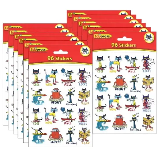 Edupress Pete the Cat Stickers 1" 96 Per Pack 12 Packs (EP-63935-12) image {2}